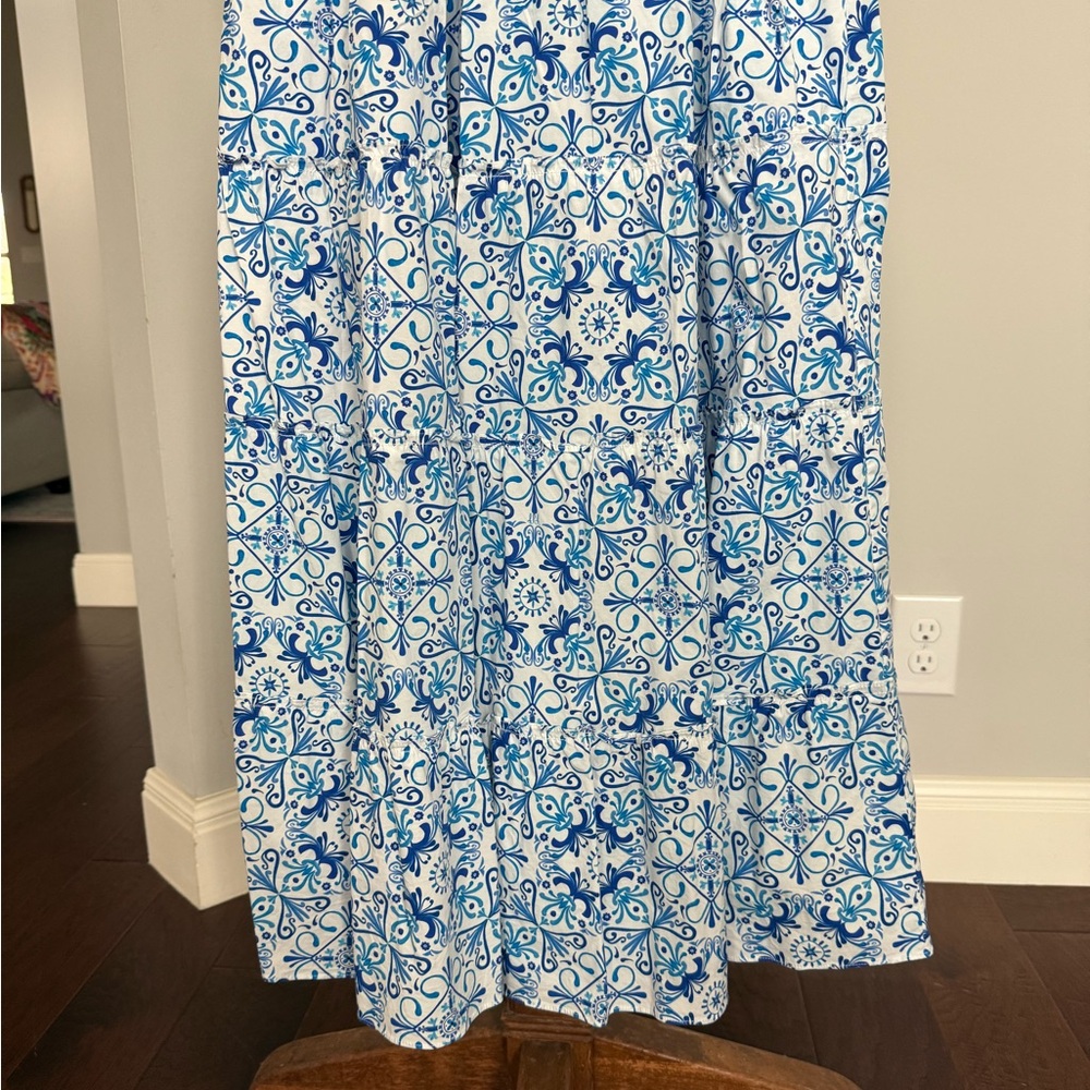 Hill House Ellie Nap Dress in Blue Mosaic - Picture 9 of 16